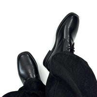 Retro British-style Square-toe Leather Dress Shoes