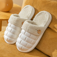 Plaid Slippers EVA Detachable Slippers Cozy Nonslip Warm Plush Shoes Winter House Shoes For Women