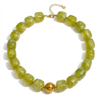 Bohemian-style Multicolor Resin Bead Necklace
