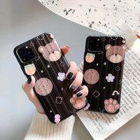 Cute bear illustration mobile phone case
