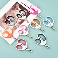 Pet Cat Round Hole Limit Nail Scissors