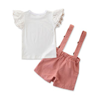 Two-piece suspender culottes