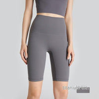 Nylon High Waist Lift Shorts Tight Sports