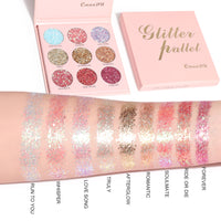 Matte And Metallic 9 Shades Of Glitter Eyeshadow