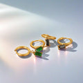 Hanging Zirconium Colored Stone Earrings