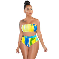 Printed Casual Shawl, Bikini Swimsuit Suit