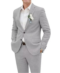 Men's Suit Casual Men's Linen Business Banquet Two-piece Suit
