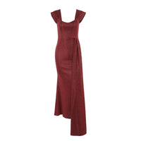 Slim Fit Thin And Glittering Vest Long Dress