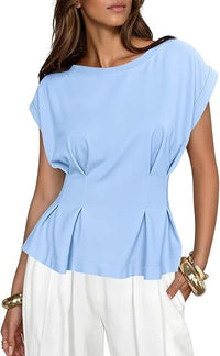 Round-neck Short-sleeve T-shirt Womens Casual Versatile Fashion Top