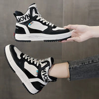 High-top white shoes women's new casual platform shoes