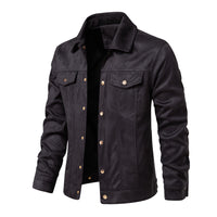 Fashion Slimming Men's Polo Collar Jacket Casual Jacket