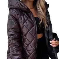 Women's Lightweight Warm Short Type Hooded Jacket