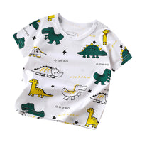 Children's Pure Cotton Cartoon Short-sleeved Korean