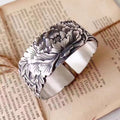 Vintage Embossed Peony Bracelet For Women Intricately Crafted Three-Dimensional Design