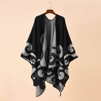 European And American Street Auspicious Clouds Pattern Herringbone Cashmere Warm Shawl