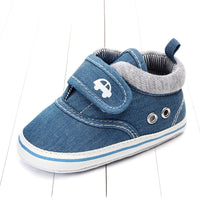 Velcro solid color male baby non-slip shoes