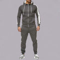 Men's color matching splicing casual suit