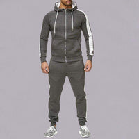 Men's color matching splicing casual suit