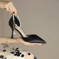 Pointed Low-cut Stiletto Heel High Heels
