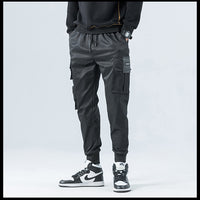 Drawstring casual overalls