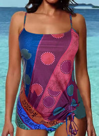 Printed Sling Conservative Swimsuit Triangle One Piece