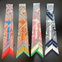 Spring Belt Chain Winding Bag Small Silk Ribbon Women's Twill Artificial Scarf