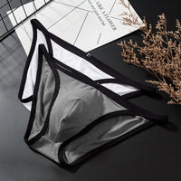 Men's Low Waist Narrow Rim Threaded Modal Comfortable Sexy Panties