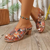 Plus-size High-heeled Slippers For Women