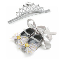Baby Soft-soled Toddler Shoe Headwear 2-piece Set