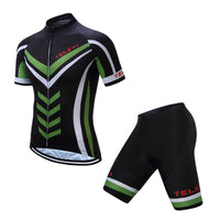TELEYI black and green short-sleeved jersey