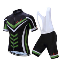 TELEYI black and green short-sleeved jersey