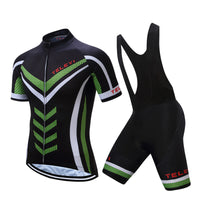 TELEYI black and green short-sleeved jersey