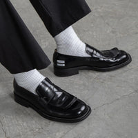 Men's Solid Color Versatile Simple Open Leather Shoes