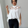 Summer Loose Mesh Off-the-shoulder Shirt For Women
