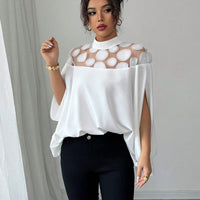 Summer Loose Mesh Off-the-shoulder Shirt For Women