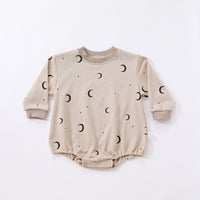 Baby Boys And Girls Floral Print Rompers Long Sleeve