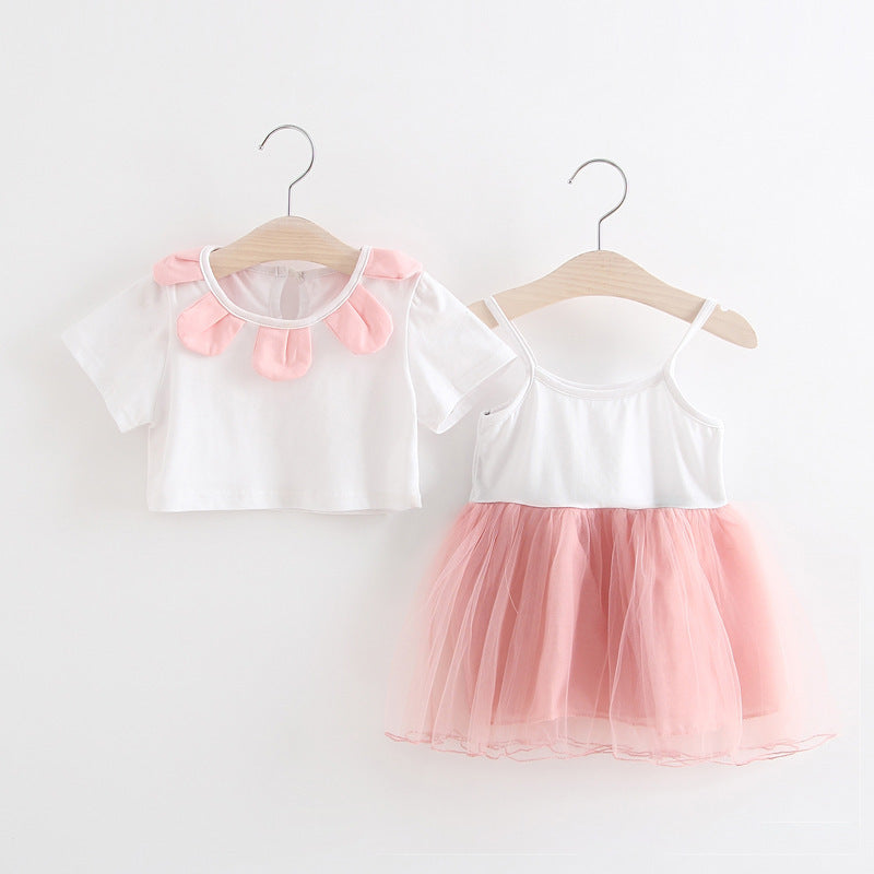 Kids girls dress sweet summer 2021 baby princess dress baby Tutu free on behalf of Taobao