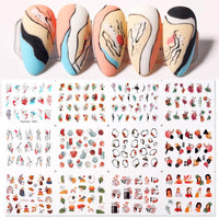 New Nail Art Watermark Sticker Art Leaves Character Decals