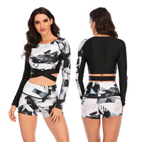 Split Long-sleeved Surfing Hot Spring Diving Suit Swimsuit