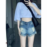 Stylish Minimalist Short Jeans For Women