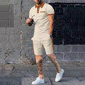 Color Matching Short-sleeved Shorts Two-piece Casual