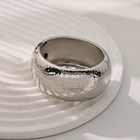 Versatile Light-luxury Punk-style Open Bangle With A Wide Design