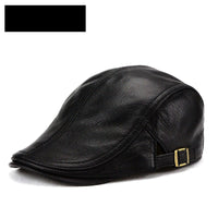 Mens Thin Korean-Style Leather Hat For Autumn And Winter Perfect For Middle-Aged And Older Gentlemen