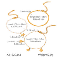 Starfish Shell Marine Element Stainless Steel Bracelet