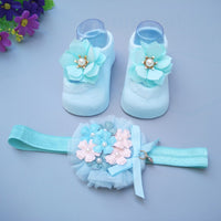 New Baby Girl Socks Headband Gift Box