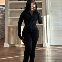 Womens Sporty-casual Sexy Tight-fitting Long-sleeve Flared Two-piece Set