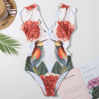 Ladies Conservative Belly Cover Swimsuit Women's One Piece