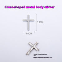 Car Metal Sticker 3D Cross Bumper Stickers