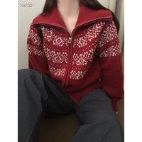 Knitted Cardigan Christmas Vintage Sweater