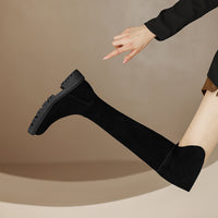 Women With Genuine Leather Frosted Over The Knee Boots